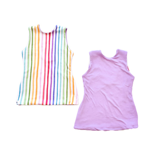 Fitted Top - Rainbow/Lilac (reversible w/sleeveless)