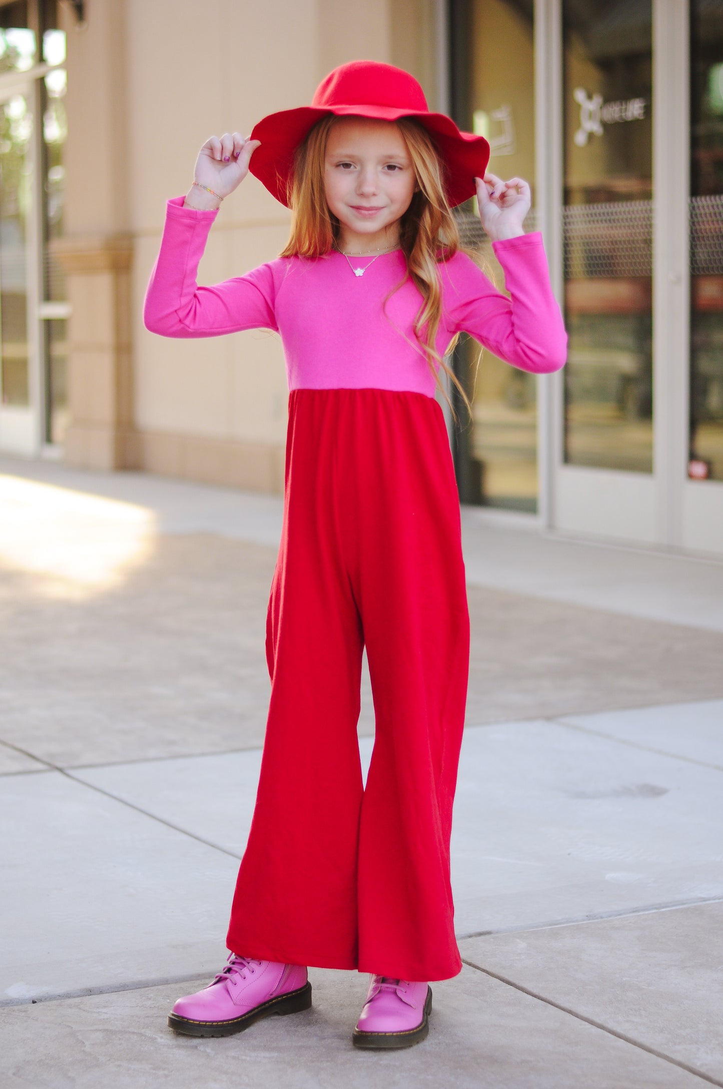 Jumpsuit or 2 Piece - Pink & Red