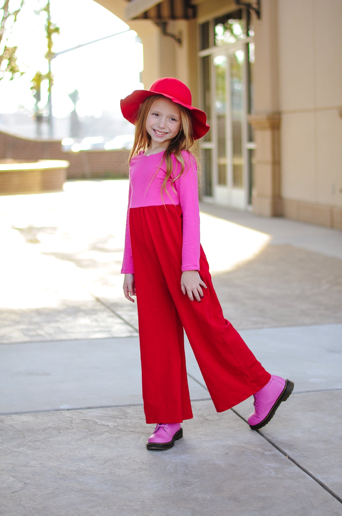 Jumpsuit or 2 Piece - Pink & Red