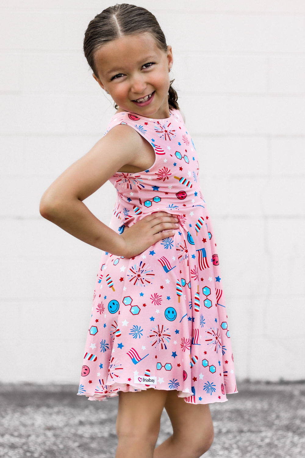 Twirl Dress - RWB Smiley Face