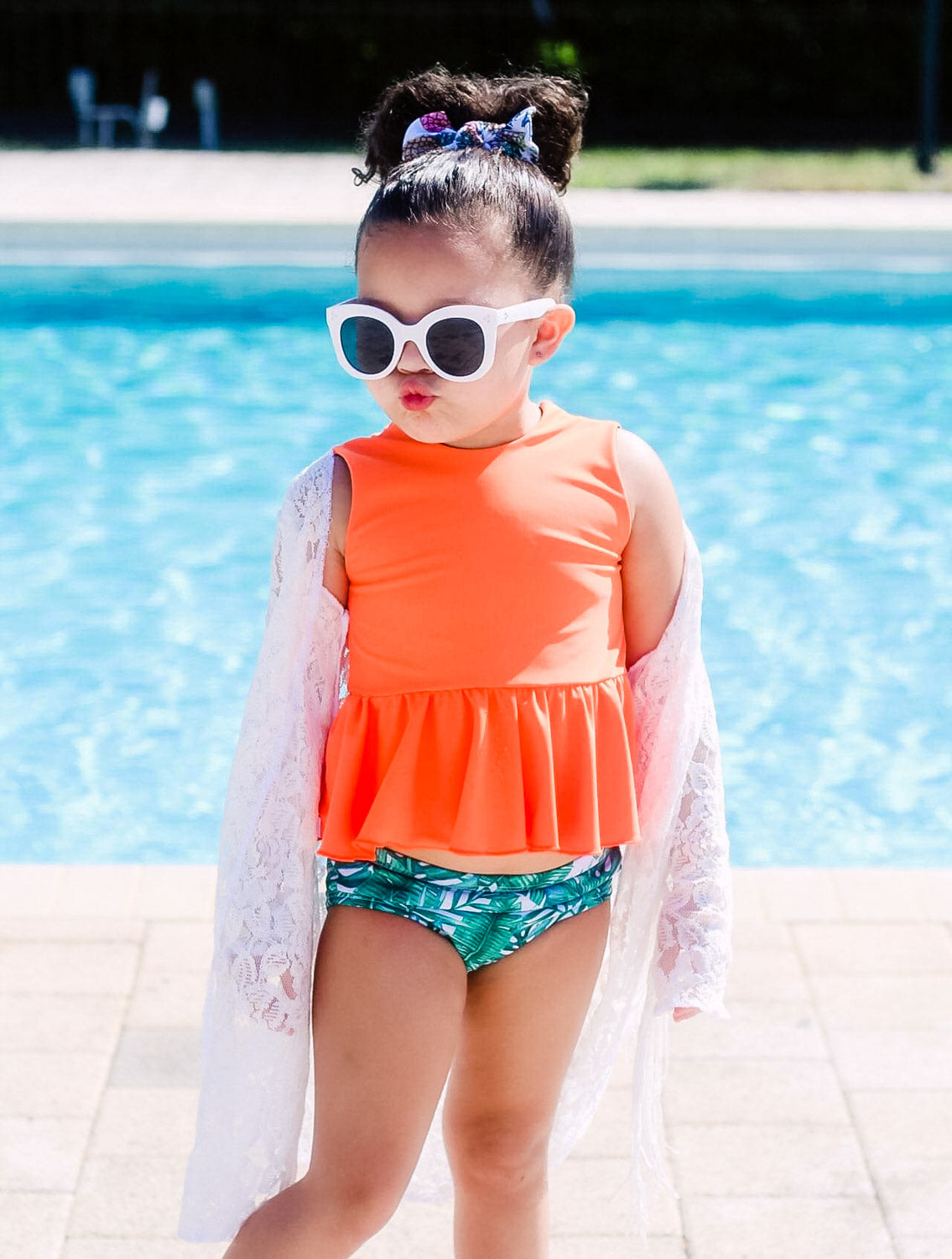 Swim Top - Neon Orange