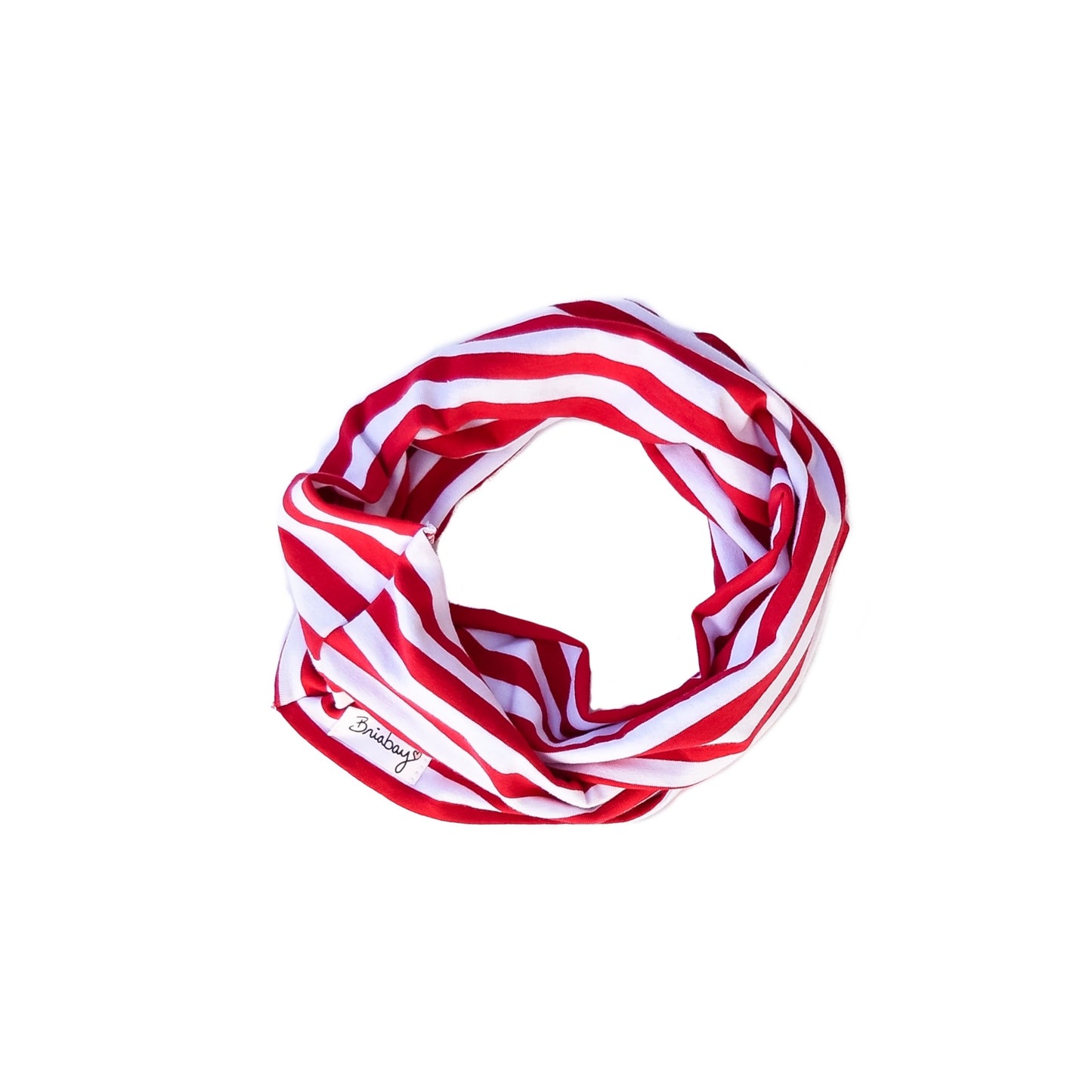 Infinity Scarf - Red and White Stripe