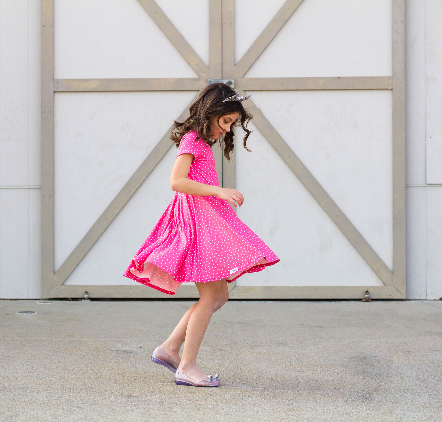 Twirl Dress - Pink Polka Dot