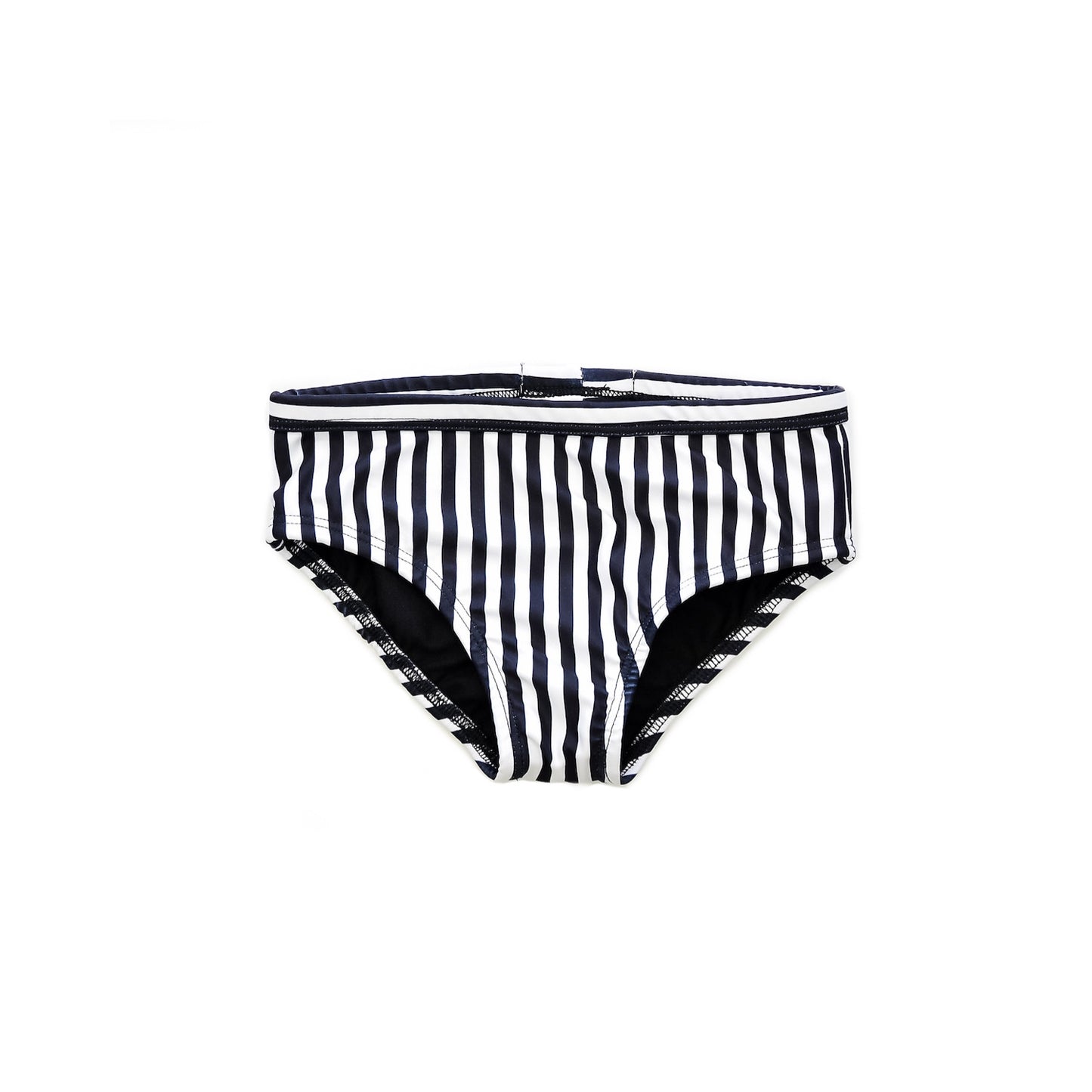 Swim Bottom - Black and White Stripes