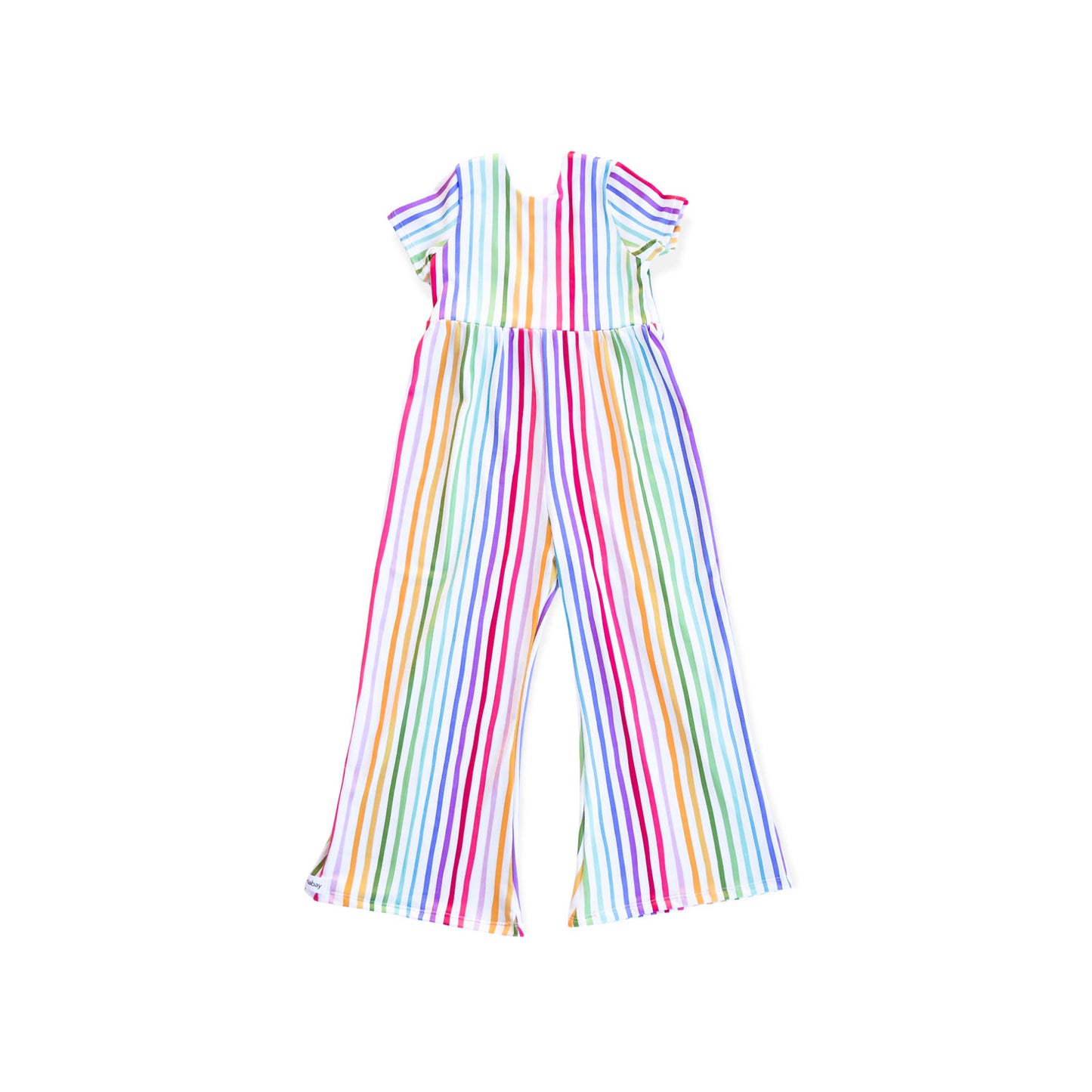 Wide Leg Jumpsuit - Rainbow Stripes