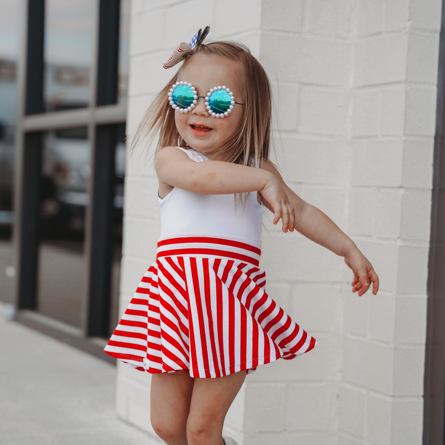 Twirl Skirt - Red/White Stripes