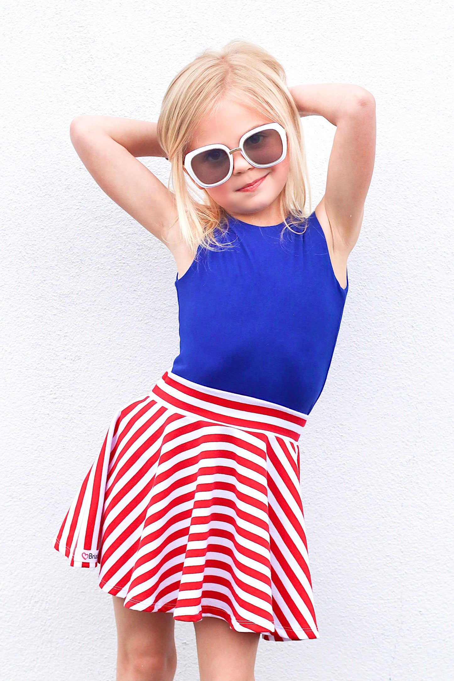 Twirl Skirt - Red/White Stripes