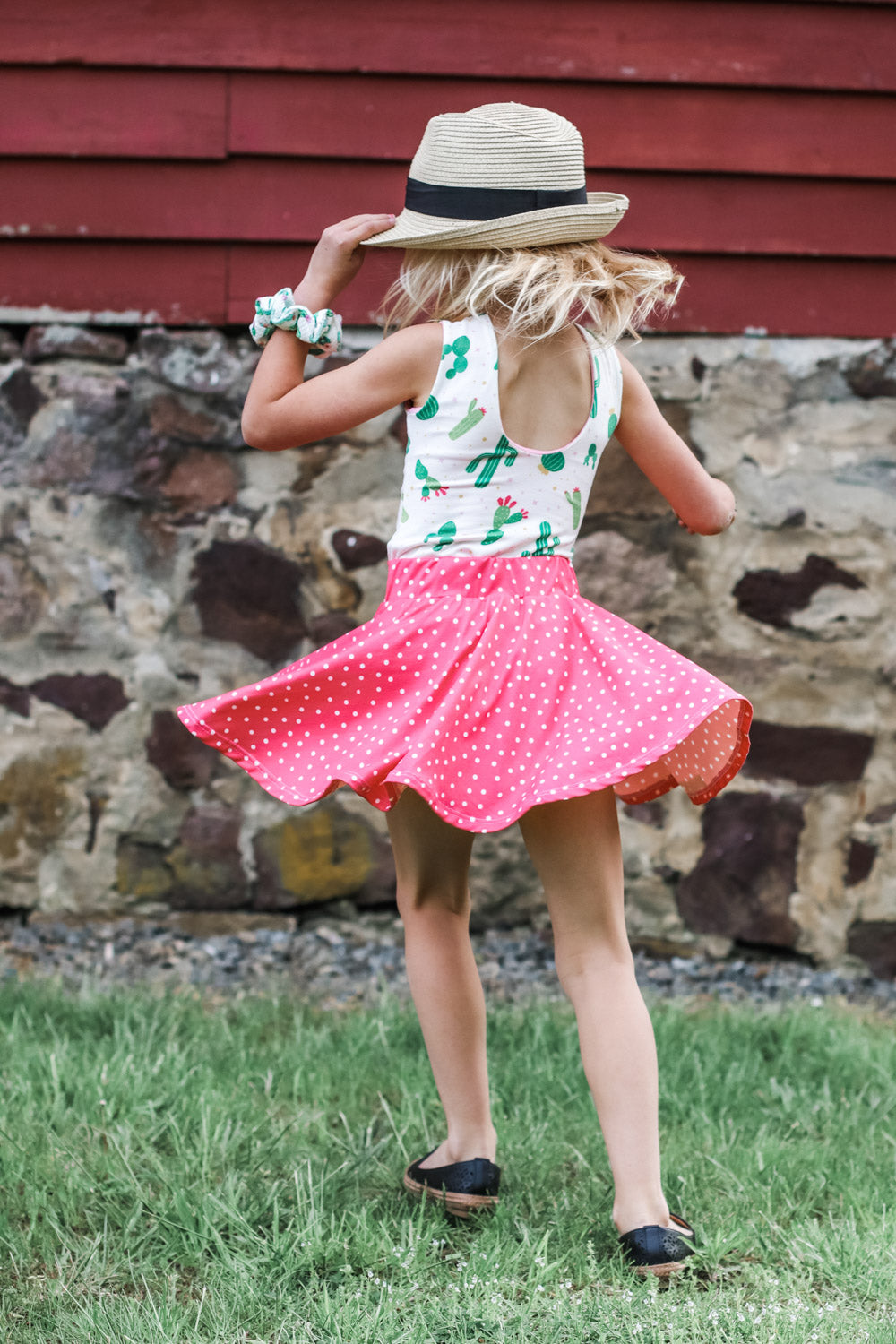 Twirl Skirt - Pink Polka Dot