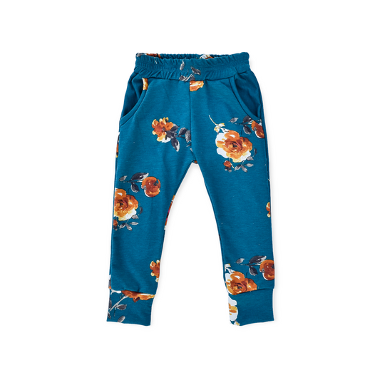 Joggers - Teal Floral